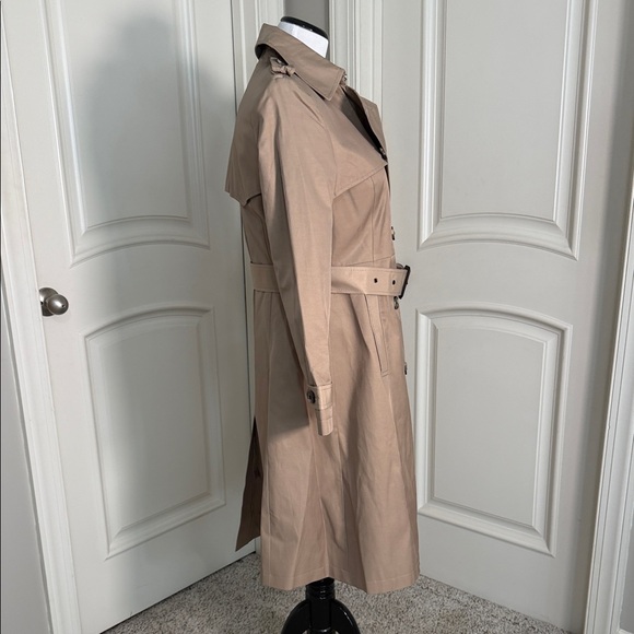 Lauren Ralph Lauren Beige Double-Breasted Trench Coat - Picture 4 of 7